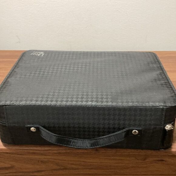 Dior Beauty Cosmetic/Jewlery Travel Case in Black Houndstooth with Silver logo. - Picture 2 of 10